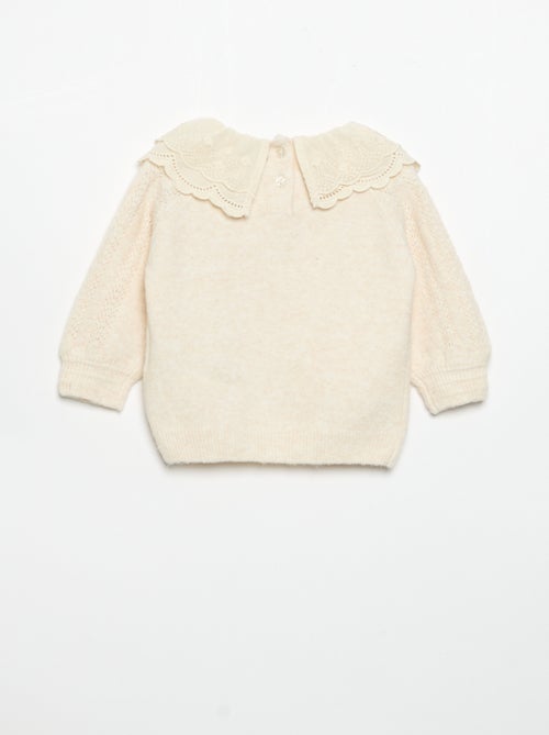 Maglione con doppio colletto fantasia - Kiabi