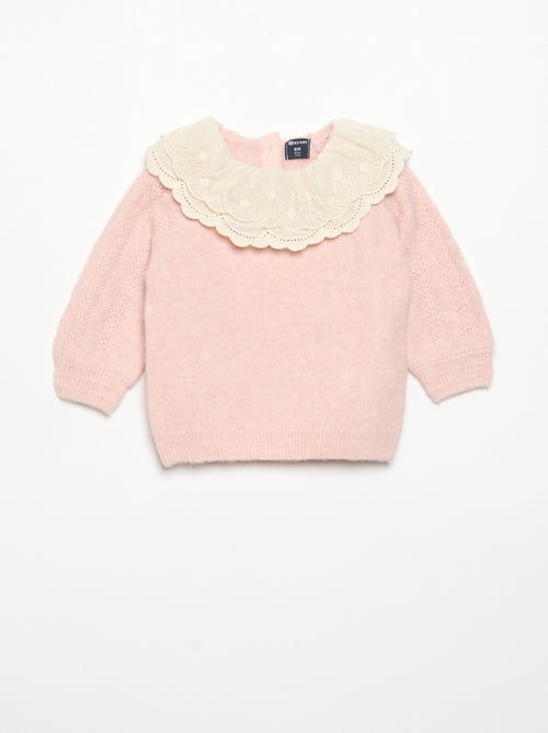 Maglione con doppio colletto fantasia - Kiabi