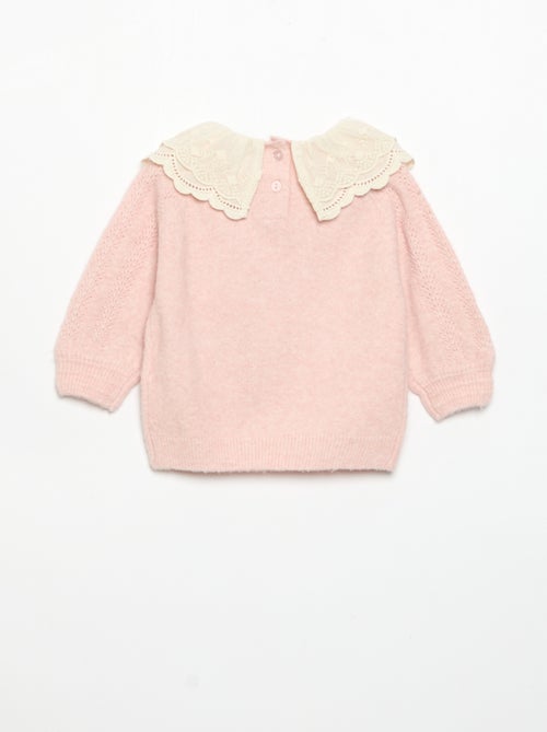 Maglione con doppio colletto fantasia - Kiabi