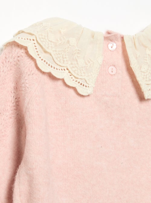 Maglione con doppio colletto fantasia - Kiabi