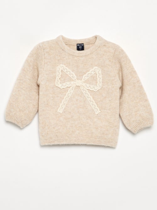 Maglione con fiocco grande in pizzo - Kiabi