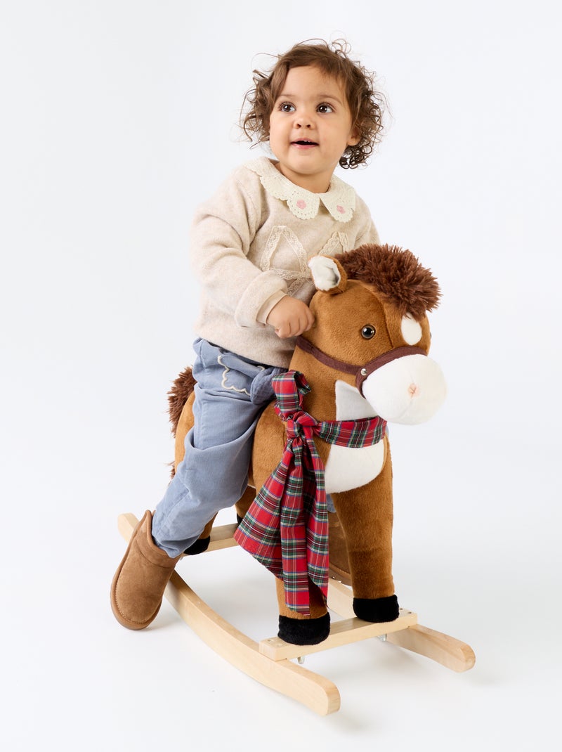 Maglione con fiocco grande in pizzo Beige - Kiabi