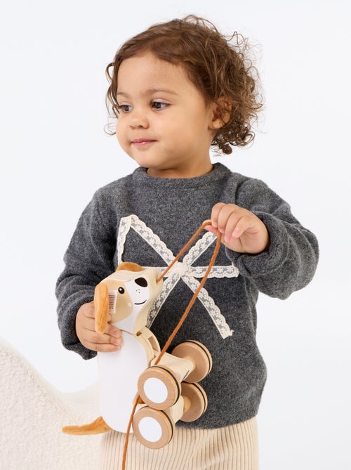 Maglione con fiocco grande in pizzo - Kiabi