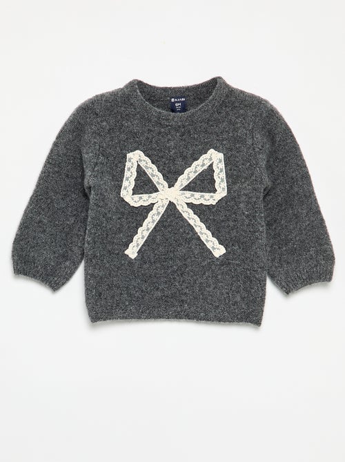 Maglione con fiocco grande in pizzo - Kiabi