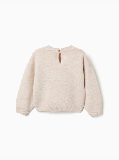Maglione con fiori intarsia - Kiabi