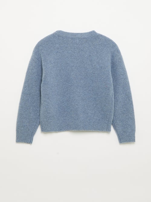 Maglione con fiori ricamati e paillettes - Kiabi