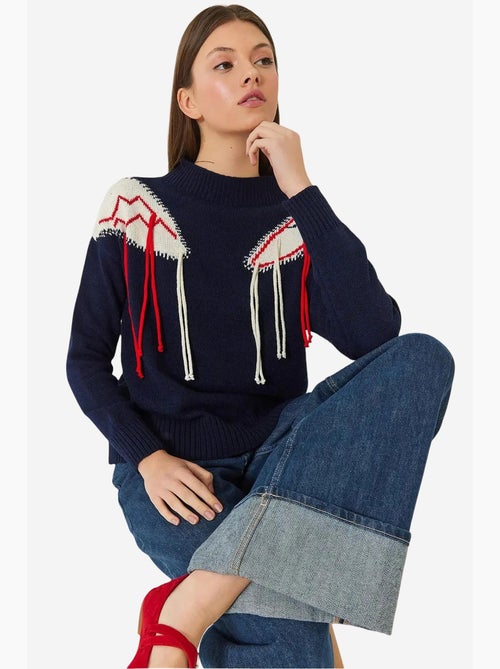 Maglione con frange sulle spalle in maglia lucci - Kiabi Maglione con frange sulle spalle in maglia lucci - Kiabi