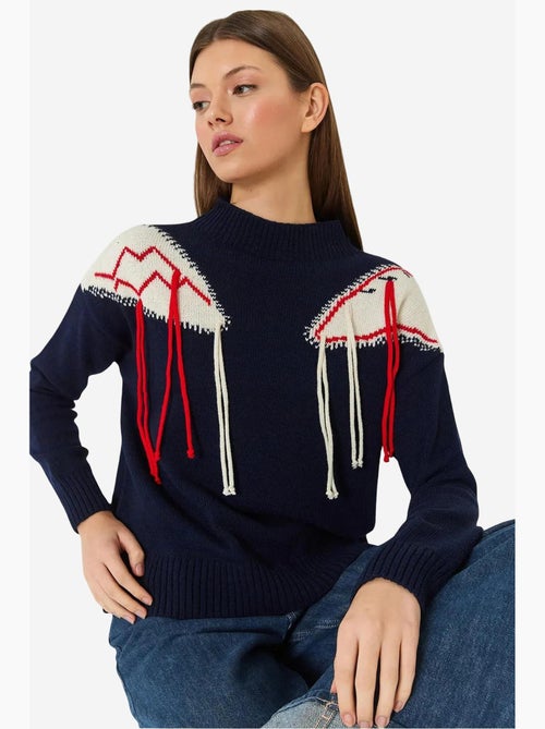 Maglione con frange sulle spalle in maglia lucci - Kiabi Maglione con frange sulle spalle in maglia lucci - Kiabi