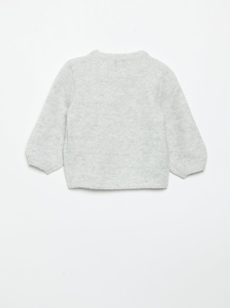 Maglione con grande fiocco fantasia Grigio - Kiabi