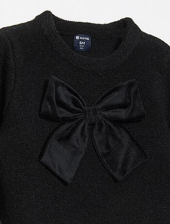 Maglione con grande fiocco fantasia