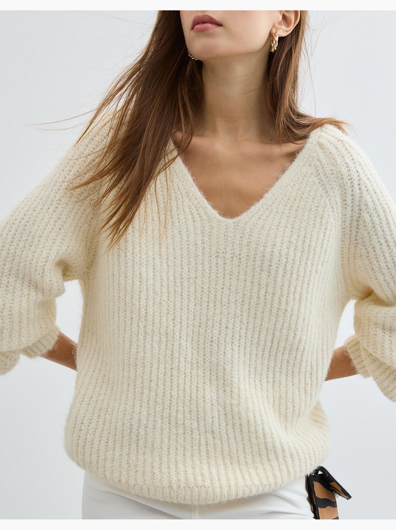 Maglione con lana, MO Fashion Ecru - Kiabi