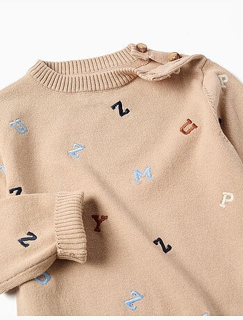 Maglione con lettere ricamate