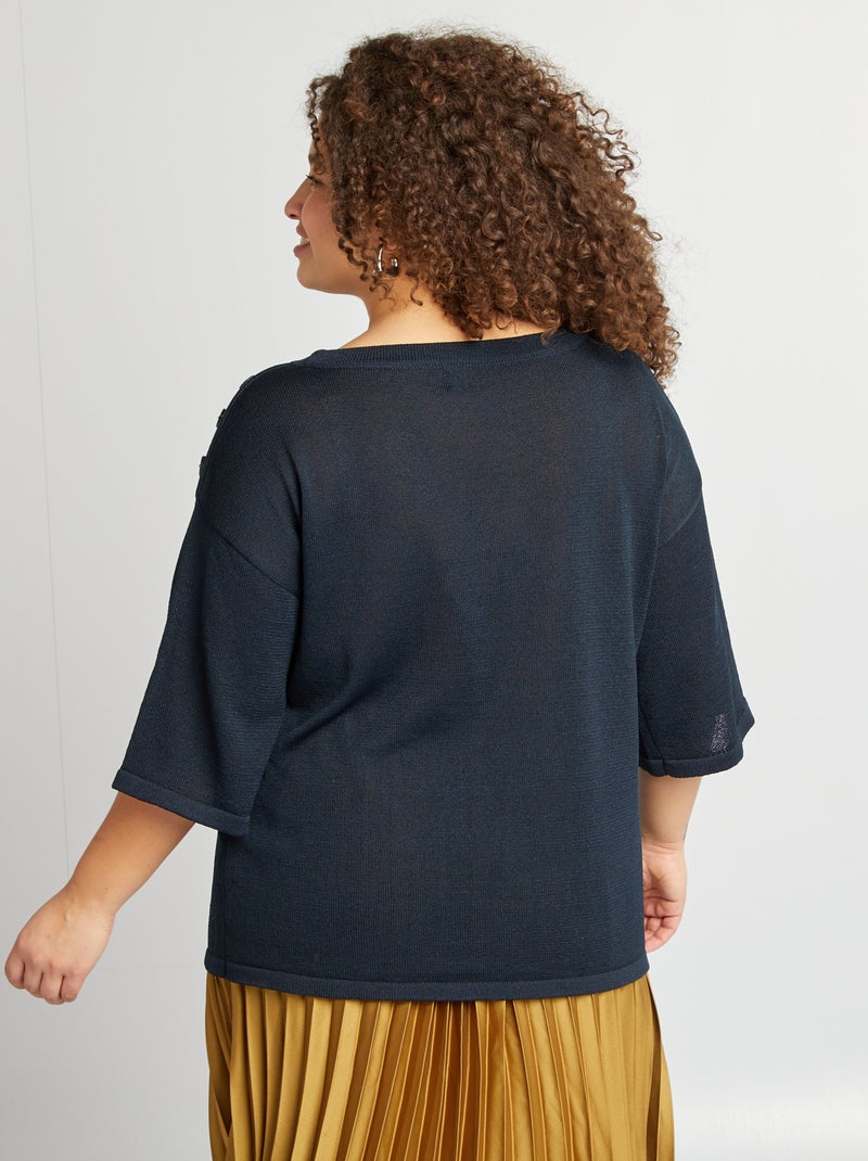 Maglione con maniche 3/4 blu - Kiabi