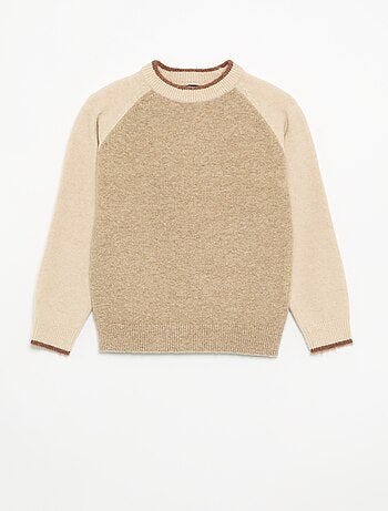 Maglione con maniche a contrasto