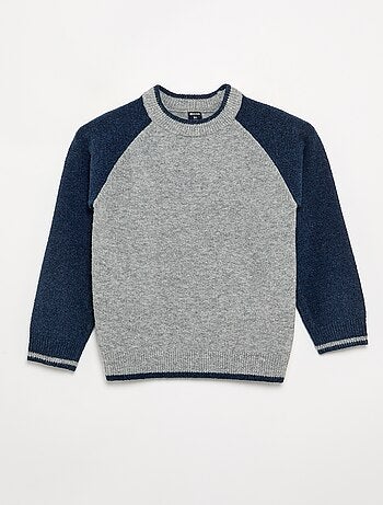 Maglione con maniche a contrasto