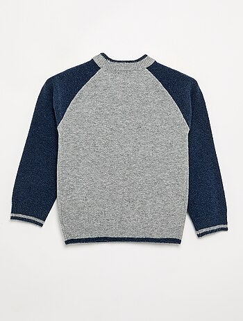 Maglione con maniche a contrasto
