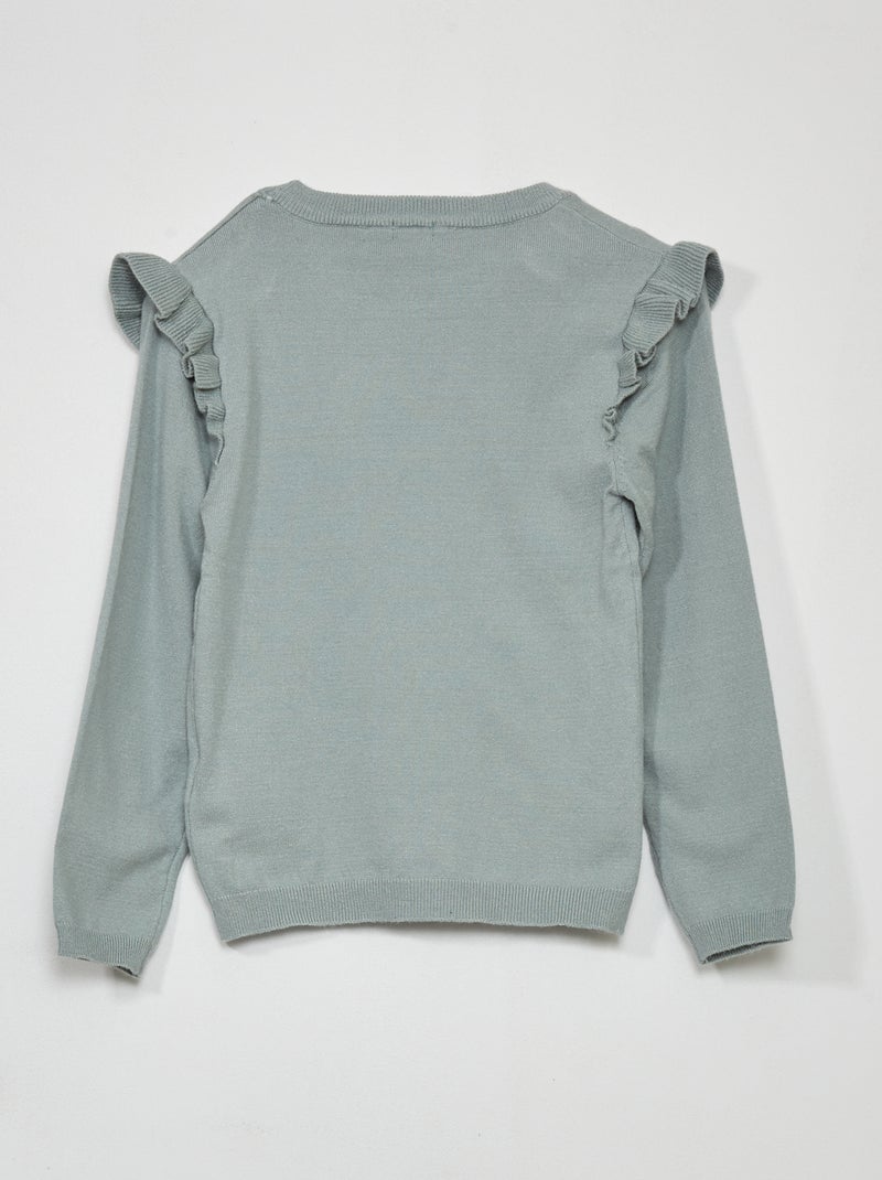 Saodimallsu Maglia Donna Maniche Corte Con Volant - Girocollo Morbido In Cotone E Acrilico - Colore Albicocca
