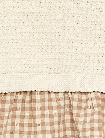 Maglione con maniche in voile di cotone