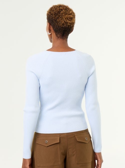 Maglione con maniche raglan abbottonate - Kiabi