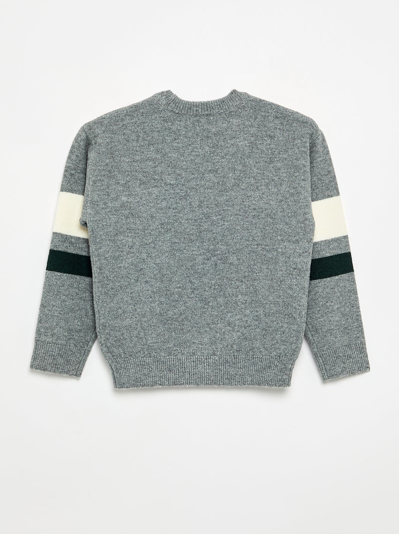 Maglione con messaggio Grigio - Kiabi
