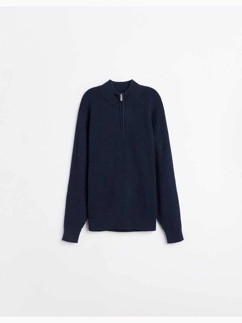 Maglione con mezza cerniera, mo fashion Blu - Kiabi