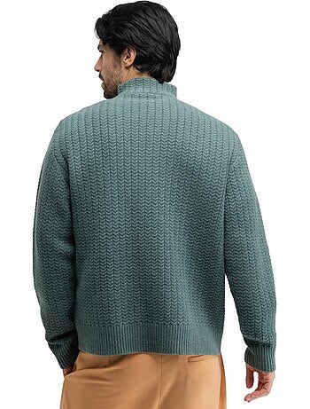 Maglione con mezza zip e collo lupetto da uomo uomo tiksi