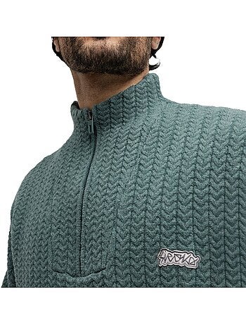 Maglione con mezza zip e collo lupetto da uomo uomo tiksi