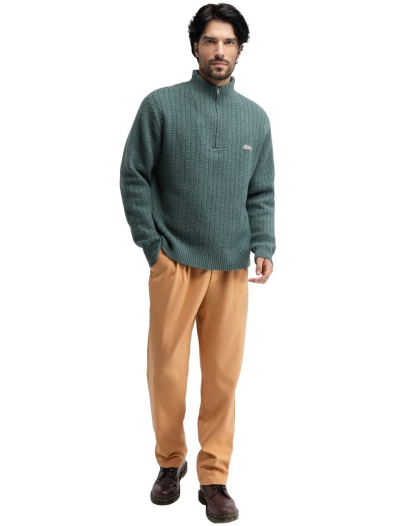 Maglione con mezza zip e collo lupetto da uomo uomo tiksi Blu - Kiabi