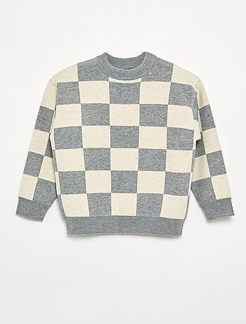 Maglione con motivo a quadri