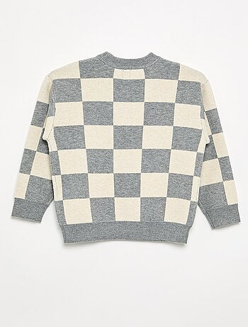 Maglione con motivo a quadri