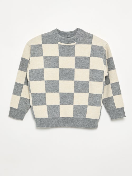 Maglione con motivo a quadri - Kiabi