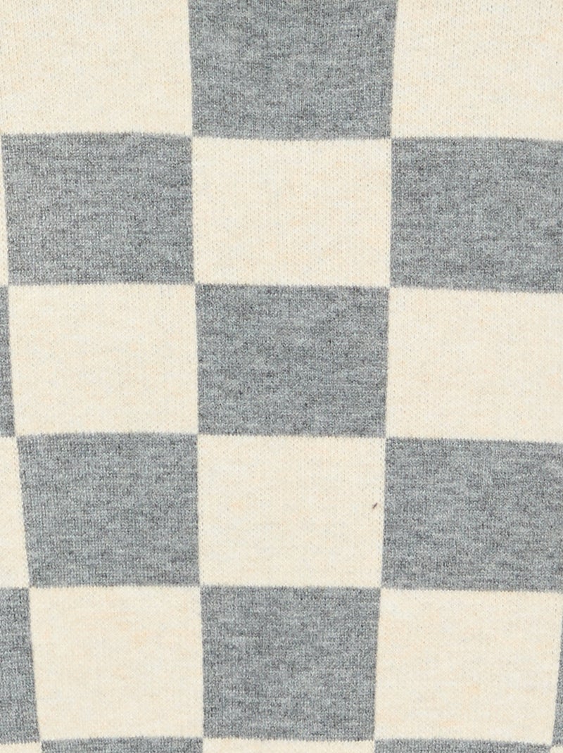 Maglione con motivo a quadri Grigio - Kiabi