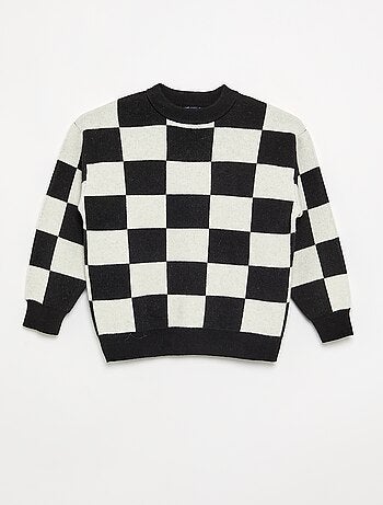 Maglione con motivo a quadri