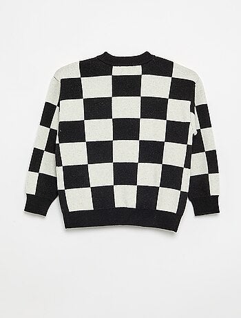 Maglione con motivo a quadri