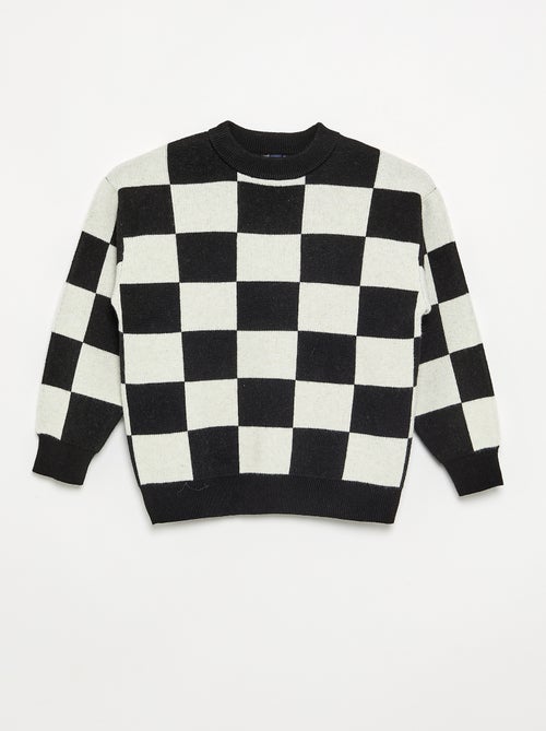 Maglione con motivo a quadri - Kiabi