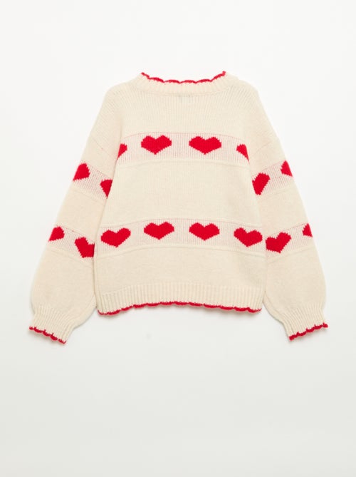 Maglione con motivo jacquard a cuori - Kiabi