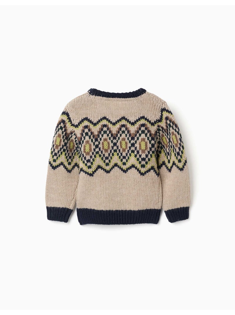 Maglione con motivo jacquard Beige - Kiabi