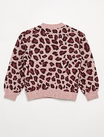 Maglione con motivo leopardato
