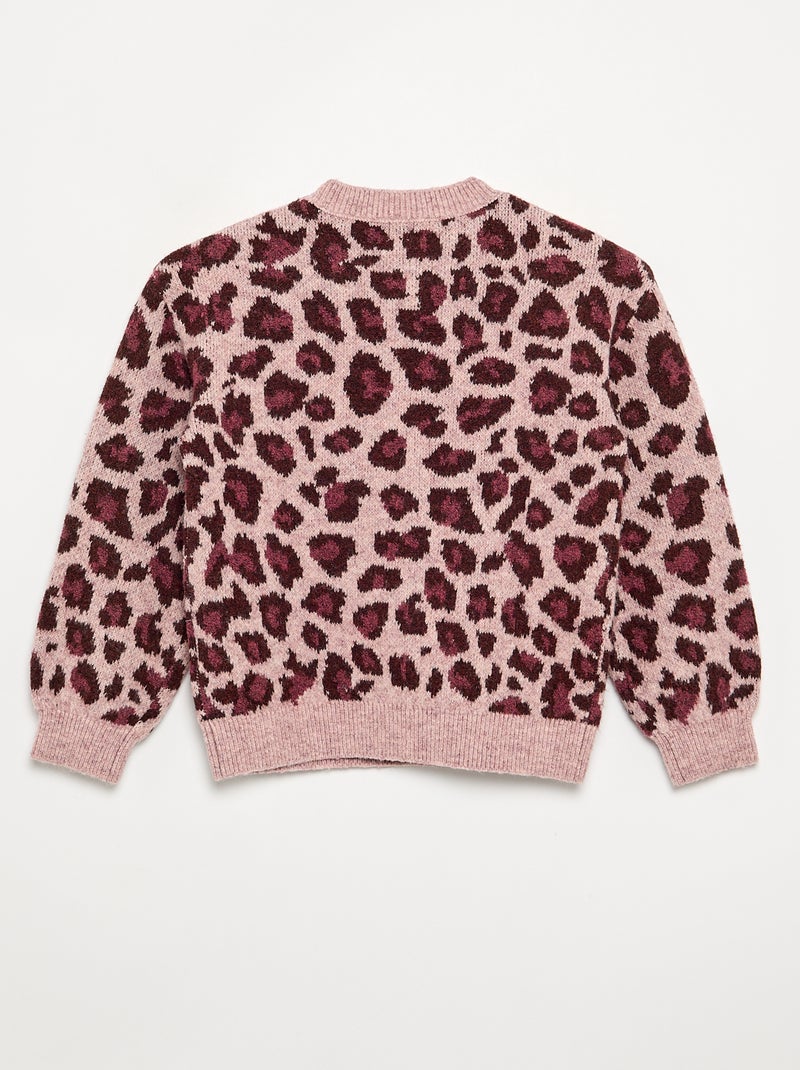 Maglione con motivo leopardato Rosa - Kiabi