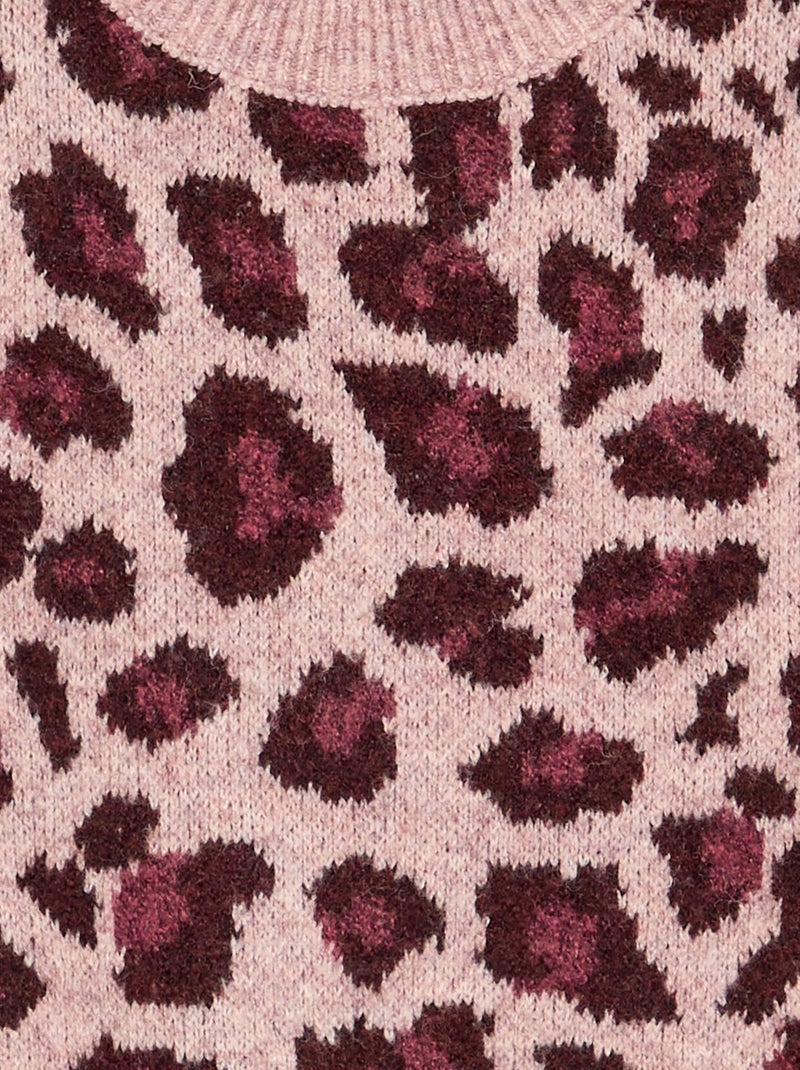 Maglione con motivo leopardato Rosa - Kiabi