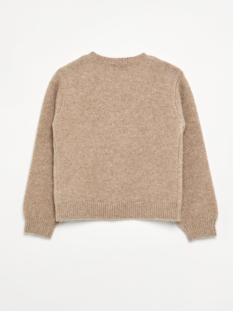 Maglione con nodi in corda Beige - Kiabi