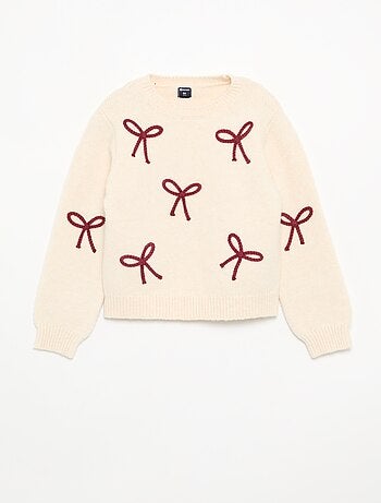 Maglione con nodi in corda