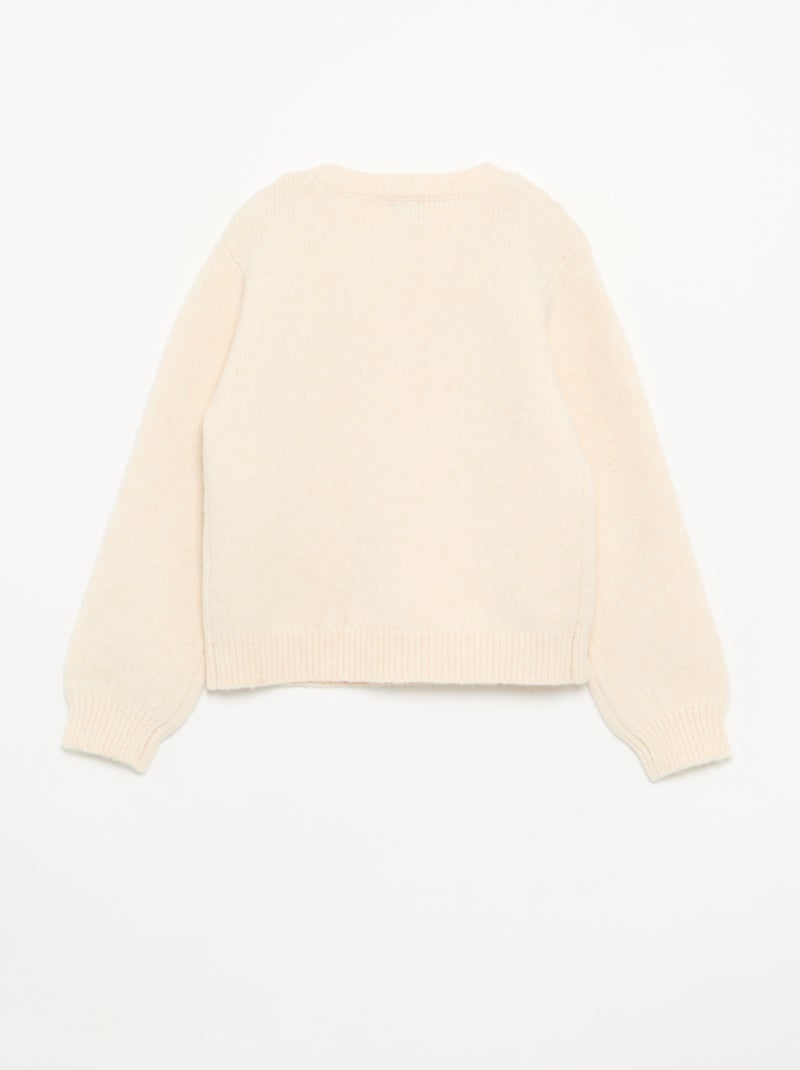 Maglione con nodi in corda Beige - Kiabi