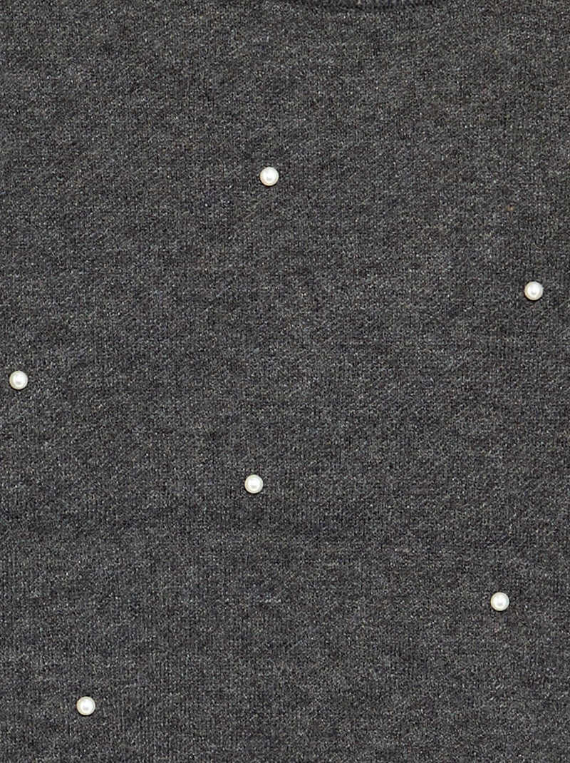 Maglione con perle Grigio - Kiabi