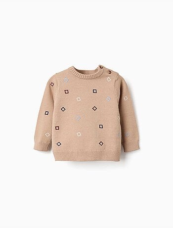 Maglione con piastrelle ricamate