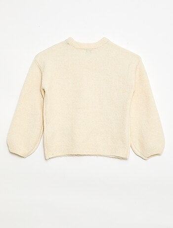 Maglione con ricami floreali