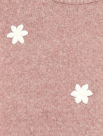 Maglione con ricami floreali