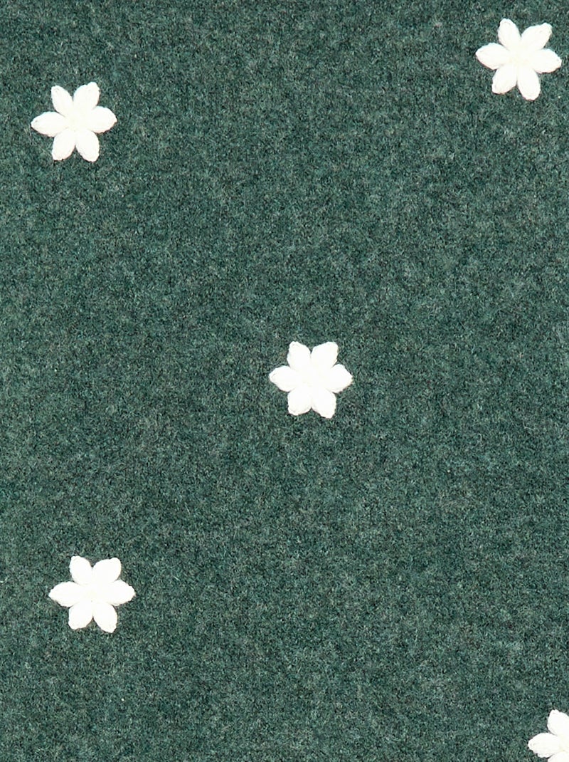 Maglione con ricami floreali Verde - Kiabi