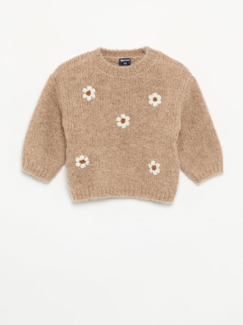 Maglione con ricami 'margherite' - Kiabi