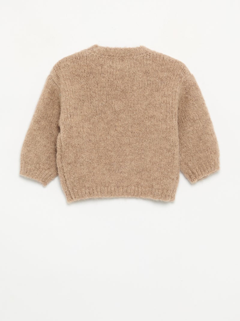 Maglione con ricami 'margherite' Beige - Kiabi